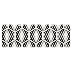 Halftone Tech Hexagons Seamless Pattern Banner And Sign 12  X 4  by Ket1n9