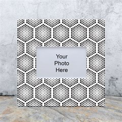 Halftone Tech Hexagons Seamless Pattern White Box Photo Frame 4  X 6  by Ket1n9