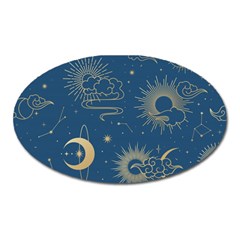 Seamless Galaxy Pattern Oval Magnet by Ket1n9