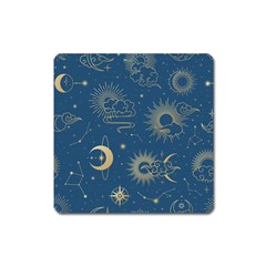 Seamless Galaxy Pattern Square Magnet by Ket1n9