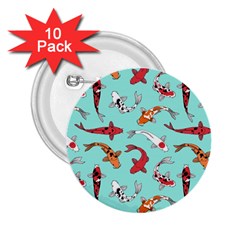 Pattern With Koi Fishes 2 25  Buttons (10 Pack)  by Ket1n9