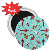 Pattern With Koi Fishes 2 25  Magnets (100 Pack)  by Ket1n9