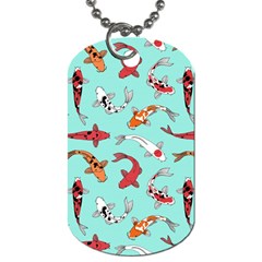 Pattern With Koi Fishes Dog Tag (two Sides) by Ket1n9