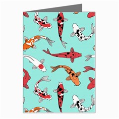 Pattern With Koi Fishes Greeting Card by Ket1n9