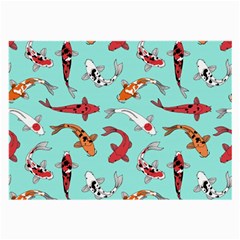 Pattern With Koi Fishes Large Glasses Cloth (2 Sides) by Ket1n9