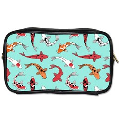 Pattern With Koi Fishes Toiletries Bag (two Sides) by Ket1n9