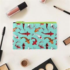 Pattern With Koi Fishes Cosmetic Bag (xs) by Ket1n9