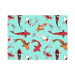 Pattern With Koi Fishes Premium Plush Fleece Blanket (mini) by Ket1n9