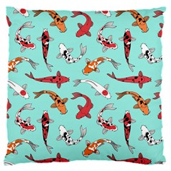 Pattern With Koi Fishes 16  Baby Flannel Cushion Case (two Sides) by Ket1n9