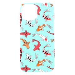 Pattern With Koi Fishes Iphone 15 Black Uv Print Pc Hardshell Case