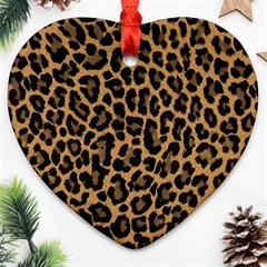 Tiger Skin Art Pattern Ornament (heart)