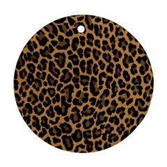 Tiger Skin Art Pattern Round Ornament (two Sides)