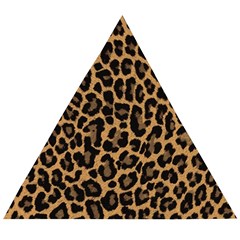 Tiger Skin Art Pattern Wooden Puzzle Triangle by Ket1n9