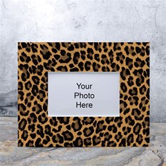 Tiger Skin Art Pattern White Tabletop Photo Frame 4 x6  by Ket1n9