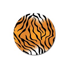 Tiger Skin Pattern Magnet 3  (round) by Ket1n9