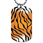 Tiger Skin Pattern Dog Tag (Two Sides) Back