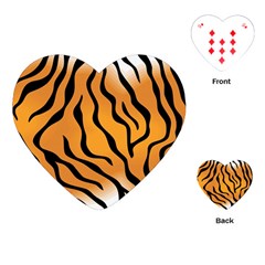 Tiger Skin Pattern Playing Cards Single Design (heart)