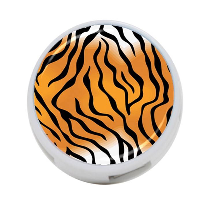 Tiger Skin Pattern 4-Port USB Hub (One Side)