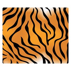 Tiger Skin Pattern Two Sides Premium Plush Fleece Blanket (kids Size) by Ket1n9