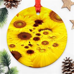 Beautiful Sunflowers Ornament (round) by Ket1n9