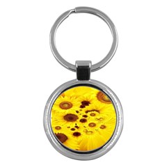 Beautiful Sunflowers Key Chain (round)