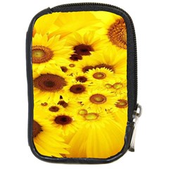 Beautiful Sunflowers Compact Camera Leather Case