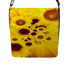 Beautiful Sunflowers Flap Closure Messenger Bag (l)