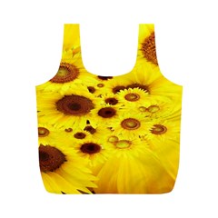 Beautiful Sunflowers Full Print Recycle Bag (m) by Ket1n9