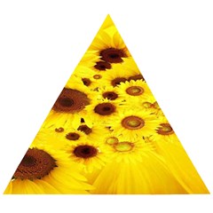 Beautiful Sunflowers Wooden Puzzle Triangle by Ket1n9