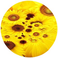 Beautiful Sunflowers Wooden Puzzle Round by Ket1n9