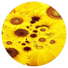 Beautiful Sunflowers Round Trivet by Ket1n9