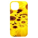 Beautiful Sunflowers iPhone 15 Black UV Print PC Hardshell Case Front