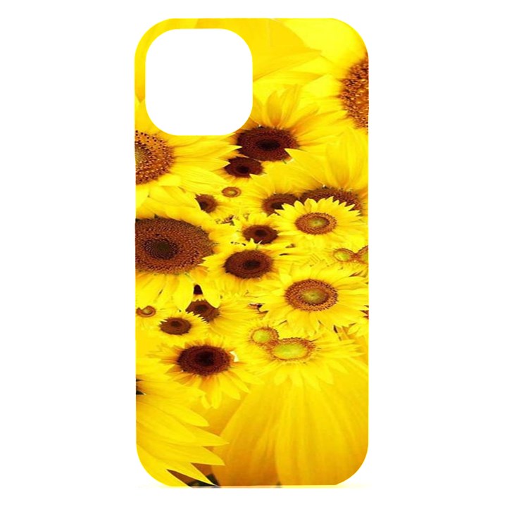 Beautiful Sunflowers iPhone 15 Black UV Print PC Hardshell Case