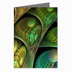 Psytrance Abstract Colored Pattern Feather Greeting Cards (pkg Of 8) by Ket1n9