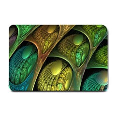 Psytrance Abstract Colored Pattern Feather Small Doormat by Ket1n9