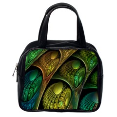 Psytrance Abstract Colored Pattern Feather Classic Handbag (one Side) by Ket1n9