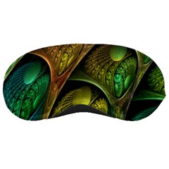 Psytrance Abstract Colored Pattern Feather Sleep Mask