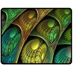 Psytrance Abstract Colored Pattern Feather Fleece Blanket (medium) by Ket1n9