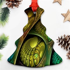 Psytrance Abstract Colored Pattern Feather Christmas Tree Ornament (two Sides)