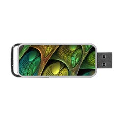 Psytrance Abstract Colored Pattern Feather Portable Usb Flash (one Side) by Ket1n9