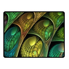 Psytrance Abstract Colored Pattern Feather Two Sides Fleece Blanket (small) by Ket1n9