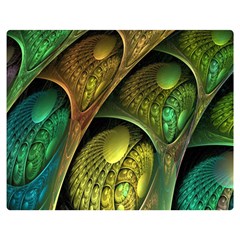 Psytrance Abstract Colored Pattern Feather Two Sides Premium Plush Fleece Blanket (teen Size) by Ket1n9