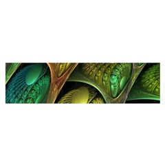 Psytrance Abstract Colored Pattern Feather Oblong Satin Scarf (16  X 60 ) by Ket1n9