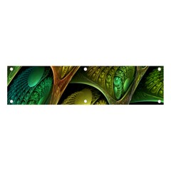 Psytrance Abstract Colored Pattern Feather Banner And Sign 4  X 1  by Ket1n9