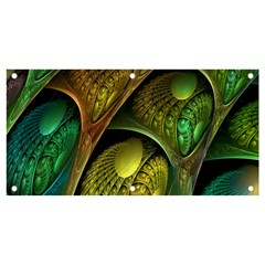 Psytrance Abstract Colored Pattern Feather Banner And Sign 4  X 2  by Ket1n9