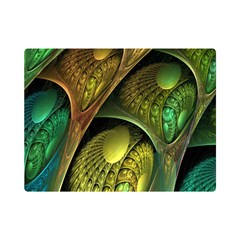 Psytrance Abstract Colored Pattern Feather Premium Plush Fleece Blanket (mini) by Ket1n9