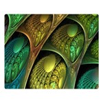 Psytrance Abstract Colored Pattern Feather Premium Plush Fleece Blanket (Large) 80 x60  Blanket Front