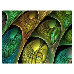 Psytrance Abstract Colored Pattern Feather Two Sides Premium Plush Fleece Blanket (baby Size) by Ket1n9