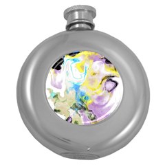 Watercolour Watercolor Paint Ink Round Hip Flask (5 Oz) by Ket1n9