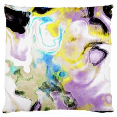 Watercolour Watercolor Paint Ink Large Premium Plush Fleece Cushion Case (two Sides) by Ket1n9